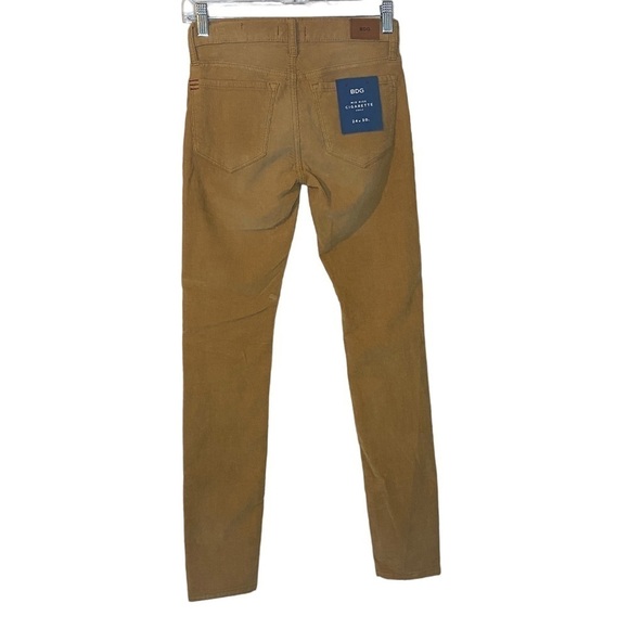 NWT UO BDG mid rise cigarette ankle pressed corduroy pants womens 24 caramel - Picture 2 of 10